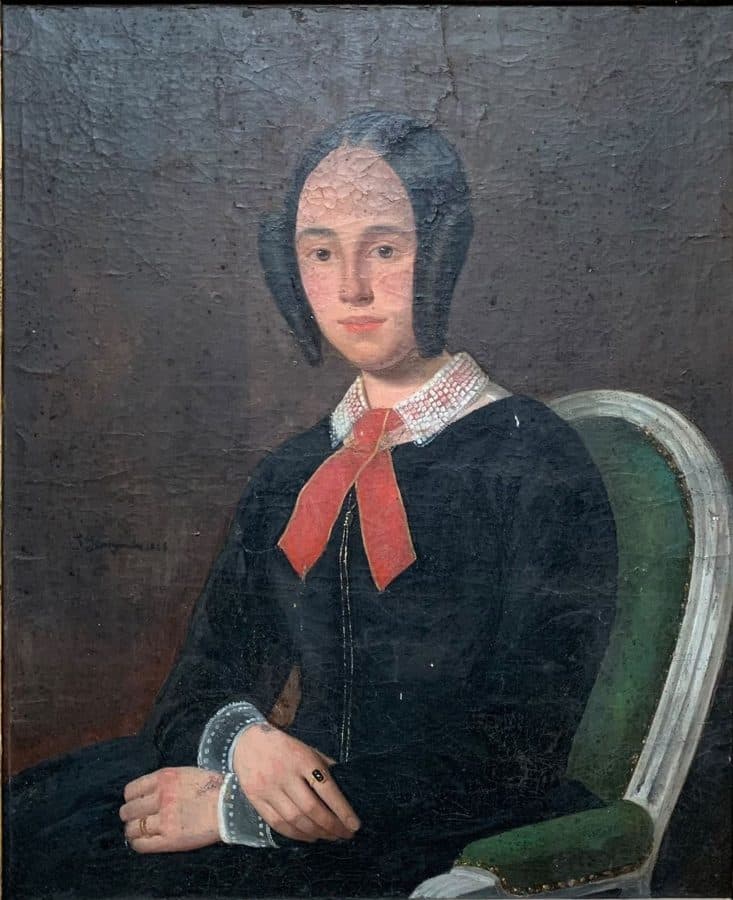 《紅絲帶女孩》原貌，1846 年