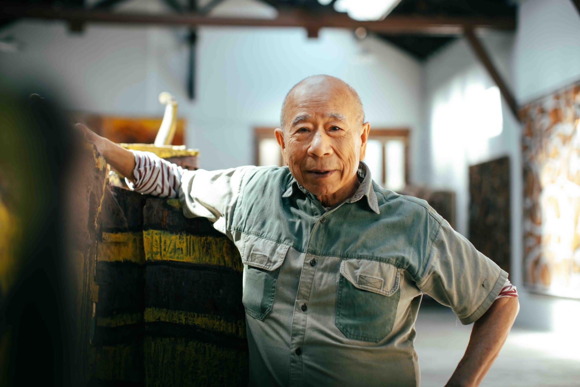 A-Sun Wu dans son atelier