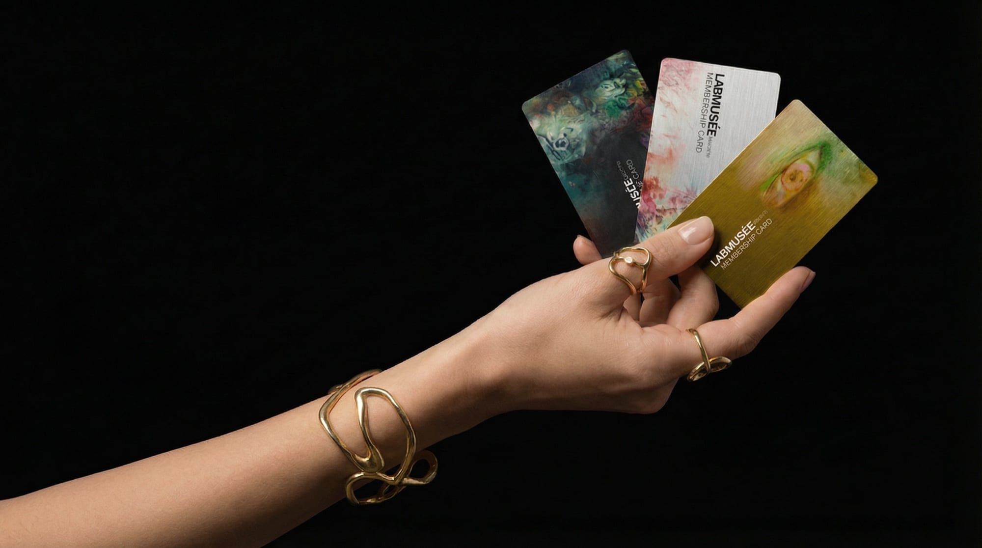Les trois cartes de membre LABMUSÉE Society