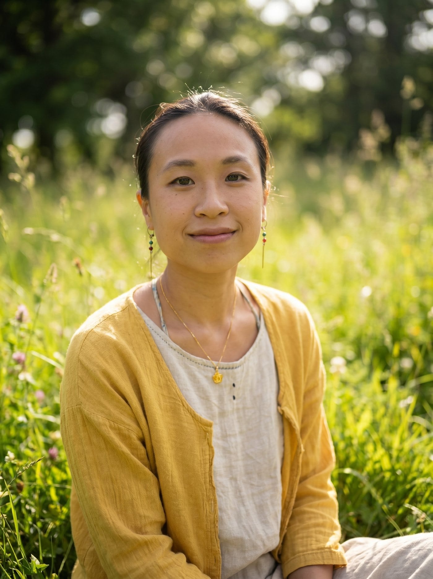 Portrait of Sarah Fu, hatha yoga teacher at LabMusée